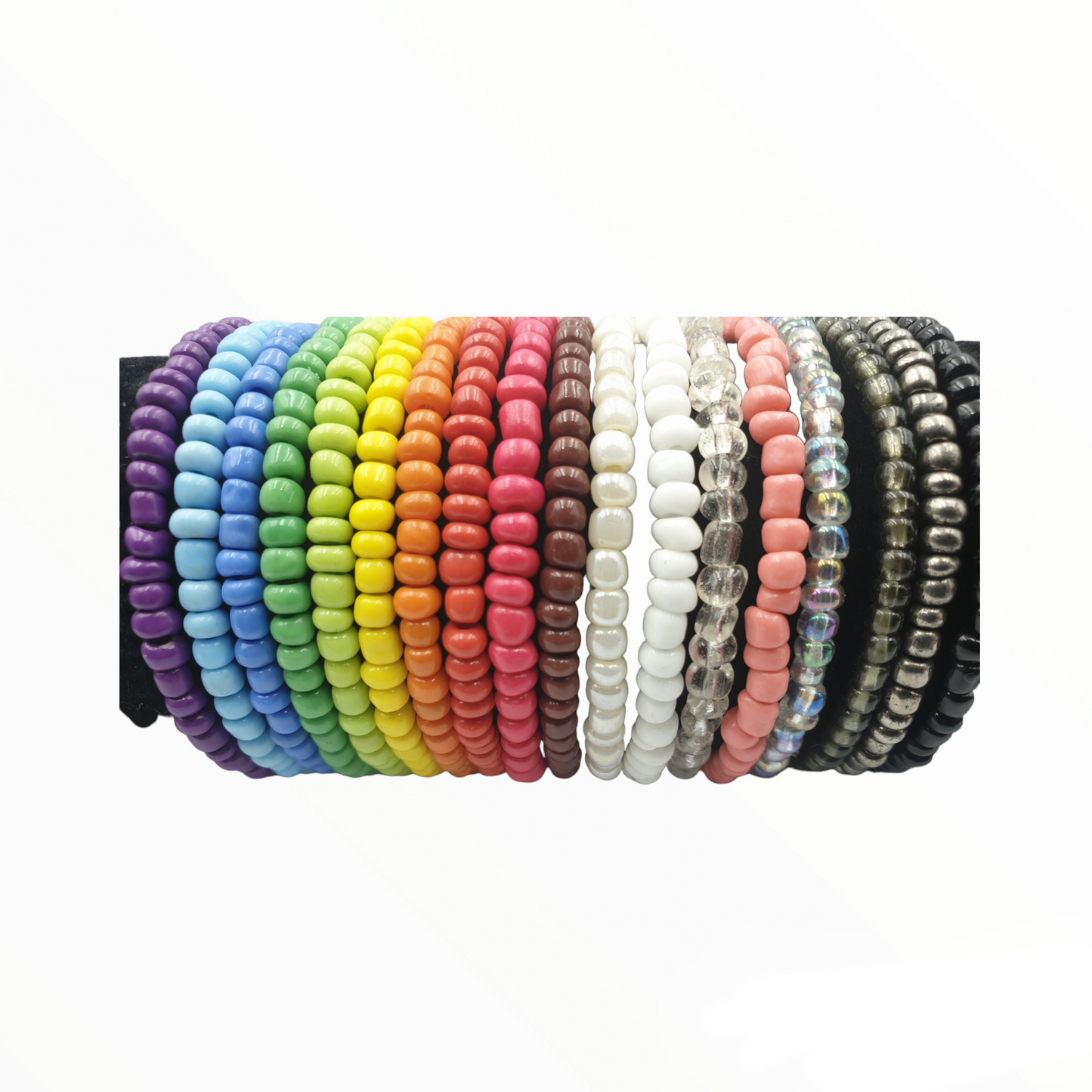 Single colour beaded bracelets 